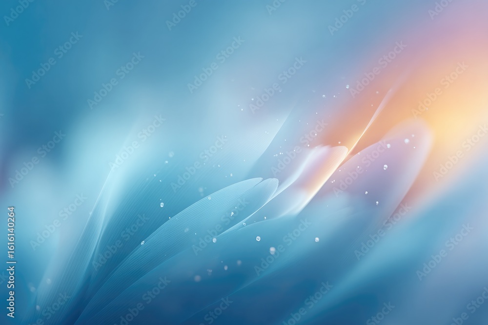 Poster capture minimalistic scene where abstract ethereal boundaries blur into harmonious soft transition