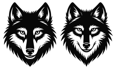 wolf head vector