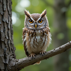 Fototapeta premium Eastern screech owl - Megascops asio