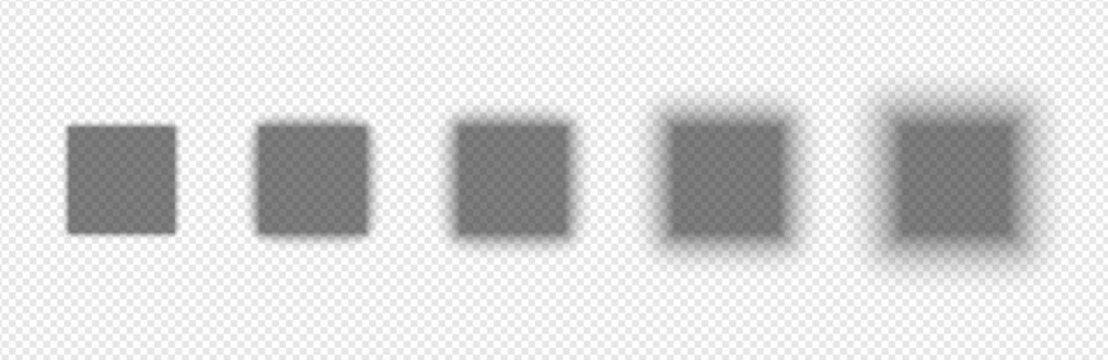 Realistic square shadow cast from soft cube form. Subtle light and blurred edges create abstract white mockup. Clean top view. Perfect for modern banners or product layout.
