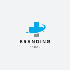 Abstract "+" letter logo template