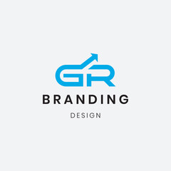 Abstract "GR" letter logo template