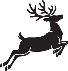 Deer Vector Art, Christmas silhouette Vector