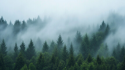 fog in the woods