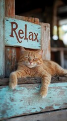 Cozy Cat Nap with Orange Juice and Sunlight
