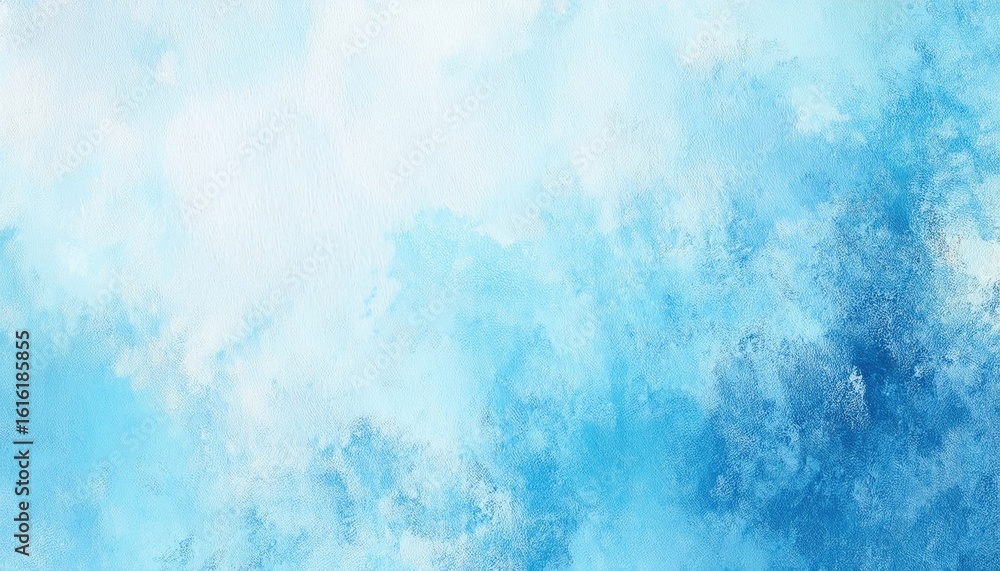 Poster light blue watercolor gradient background texture with soft cloud-like brush strokes for abstract de