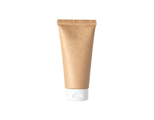 Obraz premium Eco friendly kraft paper tube packaging for beauty or cosmetic product mockup