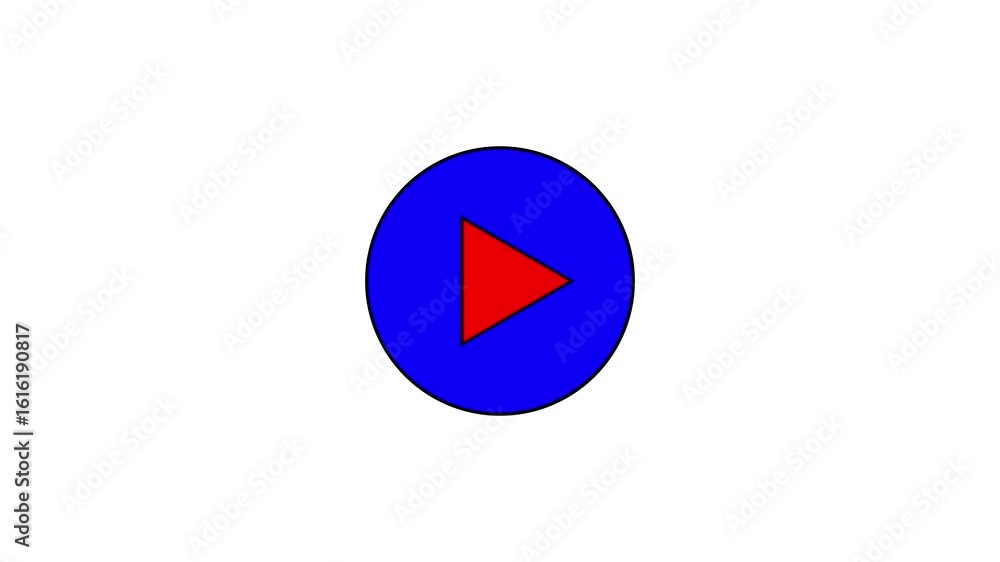 Aufkleber isolated video player sign icon on a white background, featuring various web media player buttons li