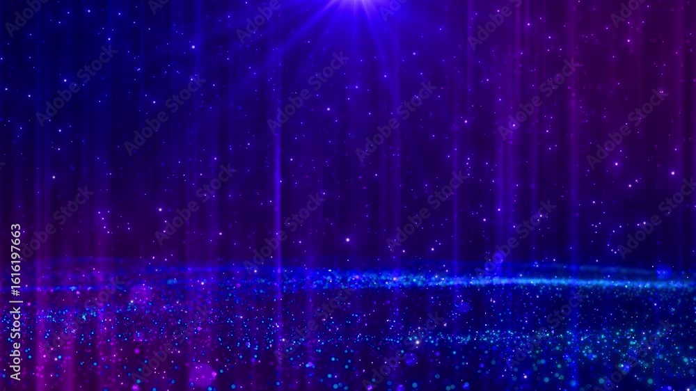 Poster abstract abstract blue digital wave digital big data stream, glowing lines and particles falling on 