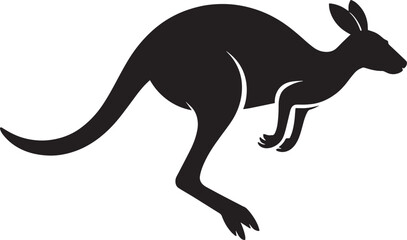 Kangaroo Silhouette Vector Illustration Australian Wildlife Animal Icon Jumping Mammal Outback Design