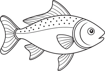 Fototapeta premium a spotted fish swims in the water