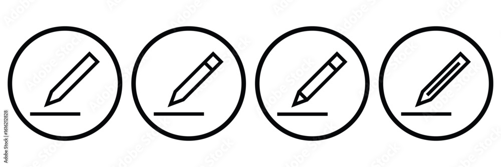Poster edit icon vector isolated on white background. pencil icon. sign up icon vector. edit text. edit ico