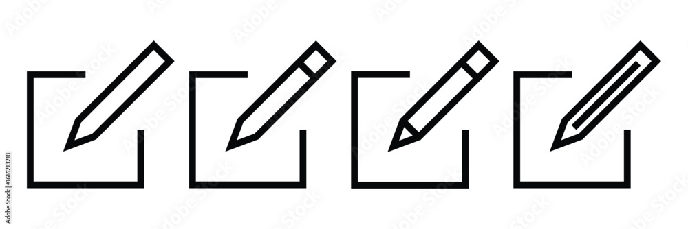 Aufkleber edit icon vector illustration isolated. edit pen icon, create modify pen sign button, pencil icon, s