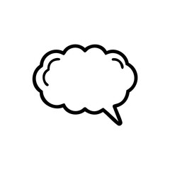 Outline a thought bubble or speech bubble on chat conversation