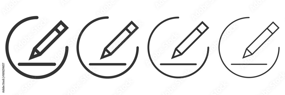 Poster edit icon vector isolated on white background. pencil icon. sign up icon vector. edit text. edit ico