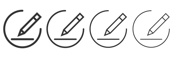 Edit icon vector isolated on white background. Pencil icon. sign up Icon vector. edit text. Edit icon set. edit document icon. edit text icon. pencil. sign up. EPS 10. 