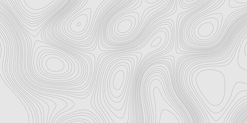 Grey topography map for geographic mountain landscape terrain grid with contour lines for modern seamless ornament design, geographic relief map grey abstract wave shapes curvy line trendy design.