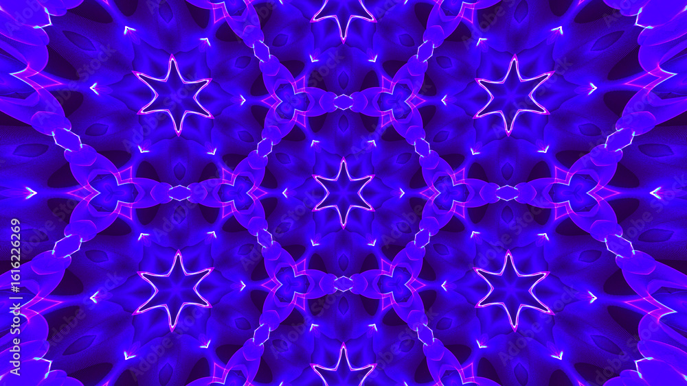 Poster abstract colorful kaleidoscopic geometric pattern. kaleidoscopic background design. hypnotic backgro