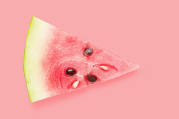 single watermelon slice isolated