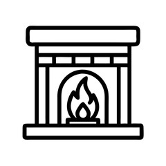 fireplace icon design. christmas related icon.