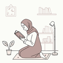 woman reciting holy Quraan