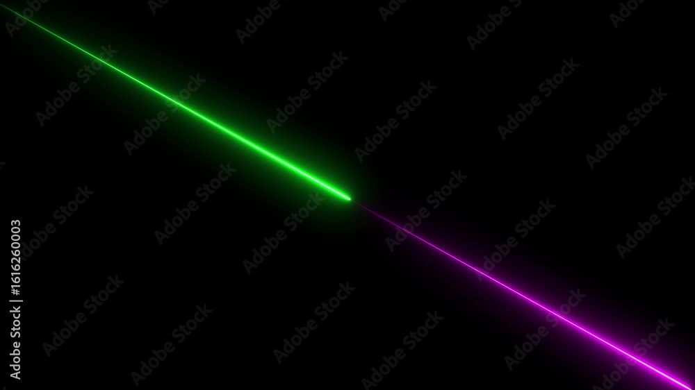 Poster abstract neon line animation in double color,sci-fi technology background with a glowing line,diagon