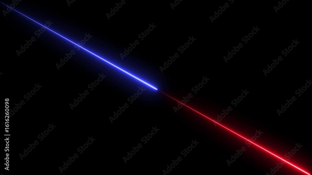 Poster abstract neon line animation in double color,sci-fi technology background with a glowing line,diagon