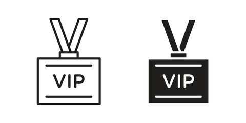 VIP pass icon design for signs, logo, apps or website