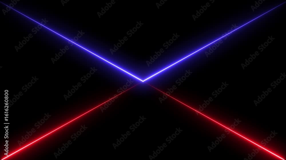 Aufkleber modern hi-tech background with intersecting neon lines,futuristic red vs blue laser beams background