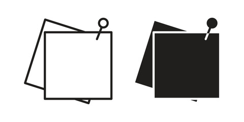 Sticky note icon design for signs, logo, apps or website
