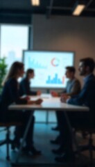 Generative AI Visualizing Data Insights A Collaborative Meeting Focused on Business Growth and