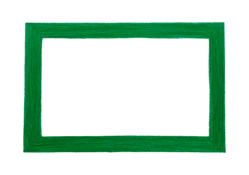Blank green hand-drawn on transparent background, PNG
