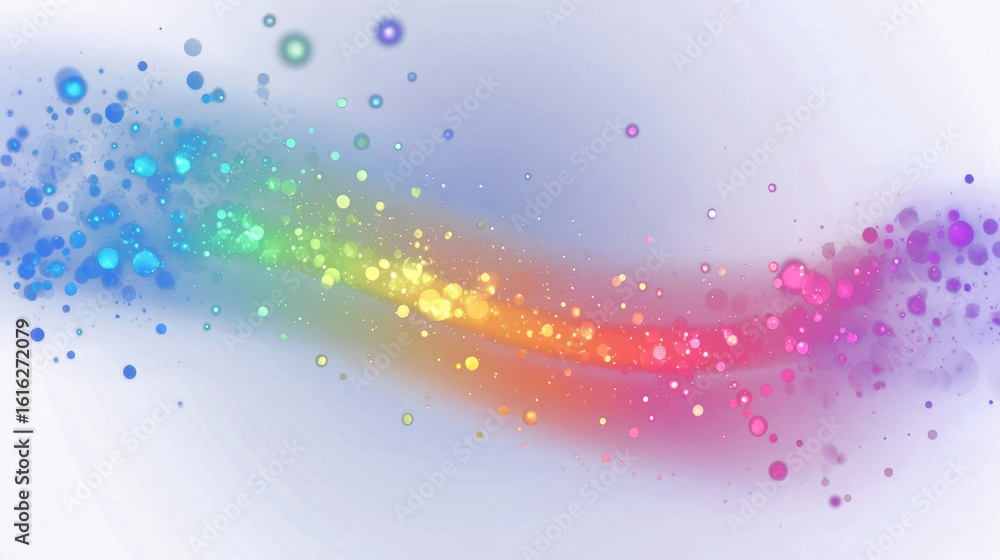 Canvas Prints png rainbow blurred bokeh light background art astronomy particles.
