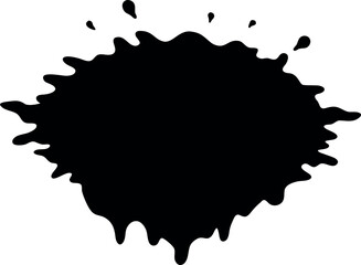 Vector Smear Reef Artwork in Black Silhouette Graphic Form