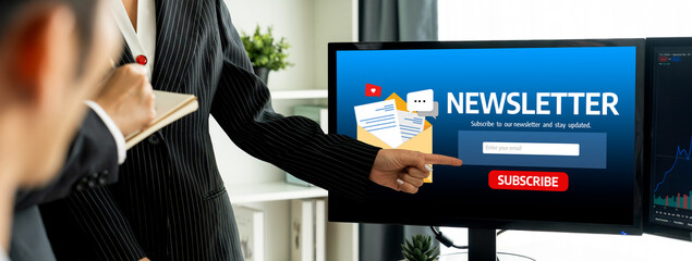 newsletter signup page on computer for customer to subscribe brisk newsletter update information to...