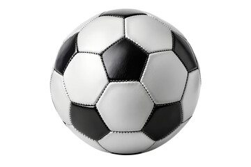 Fototapeta premium Classic Black and White Soccer Ball - Isolated on Transparent Background
