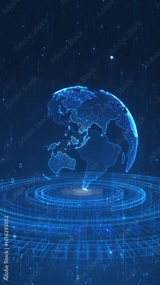 Aufkleber world map stock market crypto currency digital indicators, background futuristic 3d graph chart anal