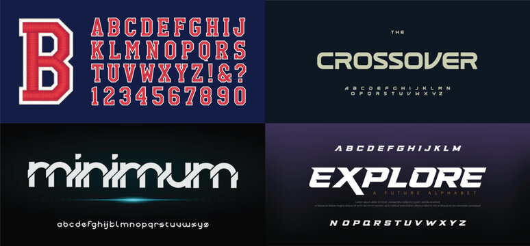 College sport font in American style for football, baseball or basketball logos and t-shirt. Editable typeface vector. 
