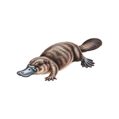 Obraz premium Platypus exploring its natural habitat near a riverbank during a sunny afternoon in Australia