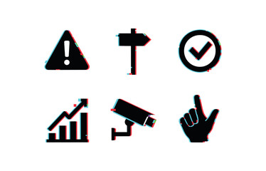 isolated backgond warning panel signpost arrow decoder ring pattern chart detection camera langua