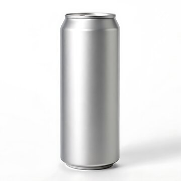Silver 330ml Slim Can Mockup aluminum beverage