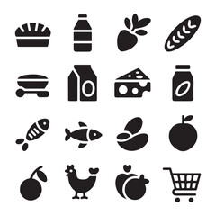 Set of food vectors