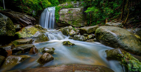 Gentle flowing waterfall in Australia