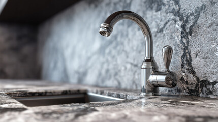 Photorealistic kitchen detail of stainless appliances, quartz counters, and curated decor — great for product presentation and interior design blogs.