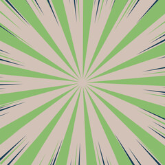 Obraz premium Energetic Green and Beige Starburst Pattern Background With Speed Lines. New, Trendy, 2025, Unique