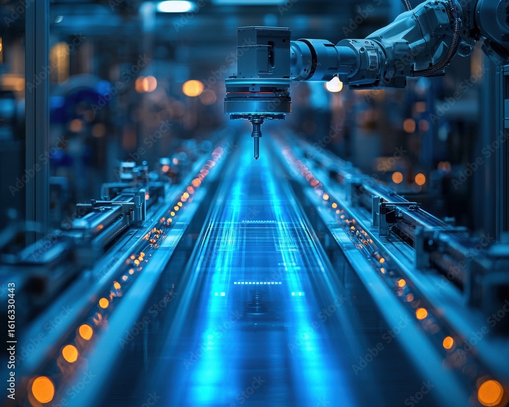 Poster advanced robotic manufacturing system in a high-tech factory environment