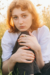 Natural Light Portrait with Silver Band Ring