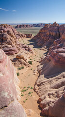 Alien-Like Multicolored Rock Formations and Badlands in Bisti/De-Na-Zin Wilderness, New Mexico