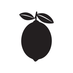vector illustration of a lemon fruit icon silhouette sign symbol
