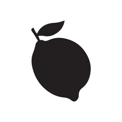vector illustration of a lemon fruit icon silhouette sign symbol